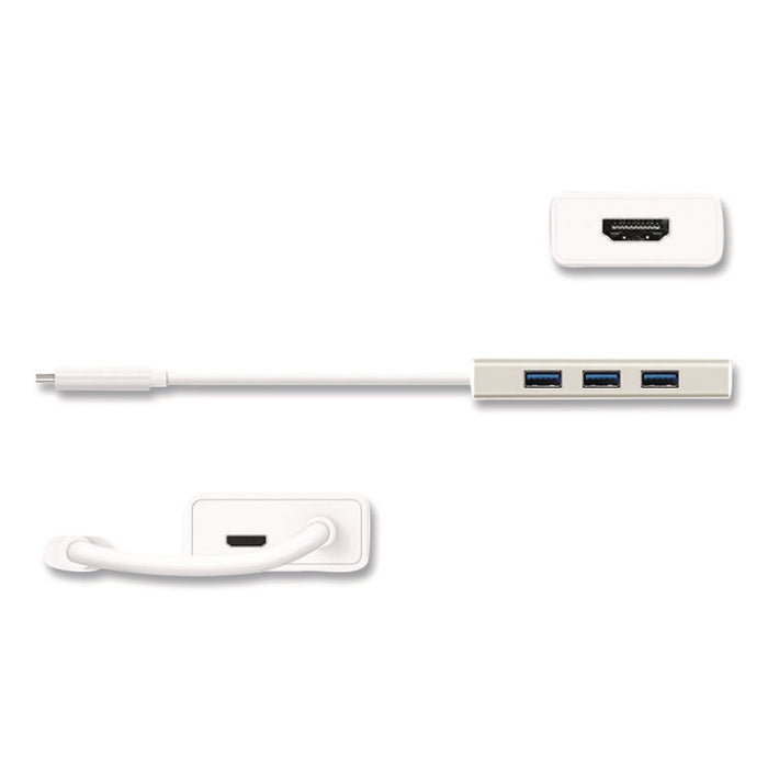 USB-C Hub and 4K HDMI, 3 Ports, Silver