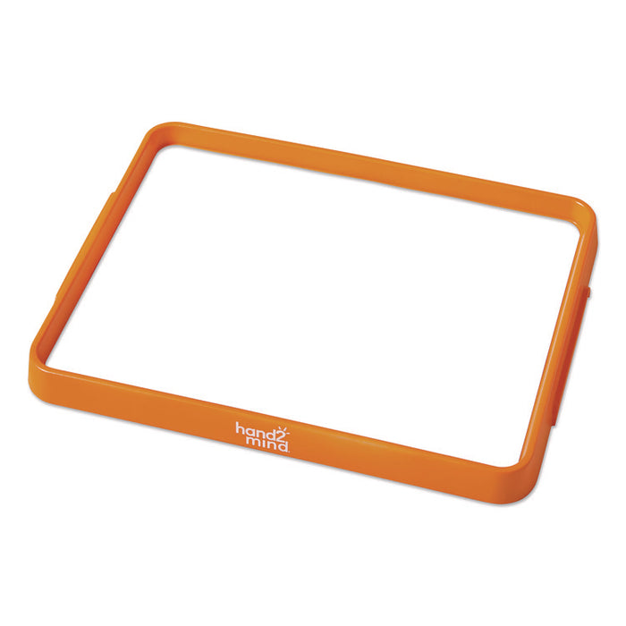 Magnetic Dry-Erase Trays, 13" x 9.5", White Surface, Assorted Frame Colors, 6/Set
