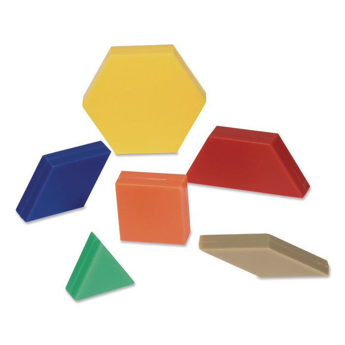 Plastic Pattern Blocks, Grades Pre-K to 2, 250 Pieces
