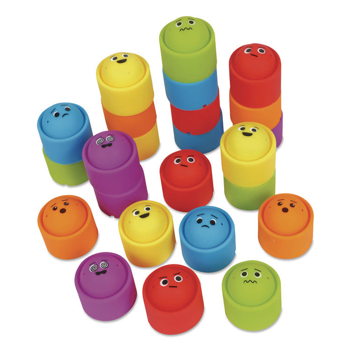 Rainbow Emotion Fidget Popper Classroom Set, Ages 3 and Up, Assorted Colors, 24 Pieces