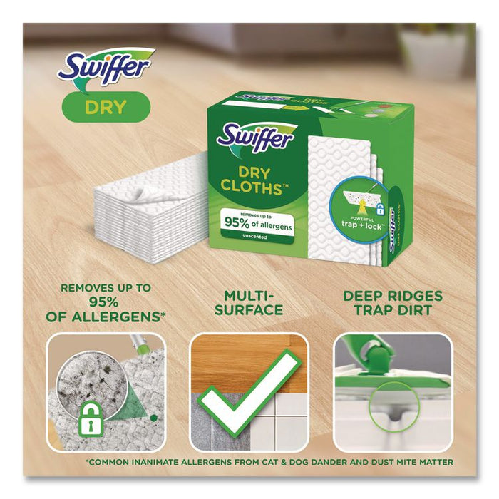 Dry Refill Cloths, 10.4 x 8, White, 52/Box, 3 Boxes/Carton
