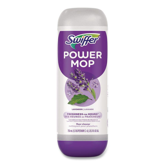 PowerMop Cleaning Solution and Pads Refill Pack, Lavender, Scent, 25.3 oz Bottle and 5 Pads per Pack, 4 Packs/Carton