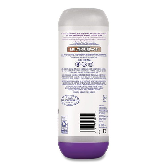 PowerMop Cleaning Solution and Pads Refill Pack, Lavender, Scent, 25.3 oz Bottle and 5 Pads per Pack, 4 Packs/Carton