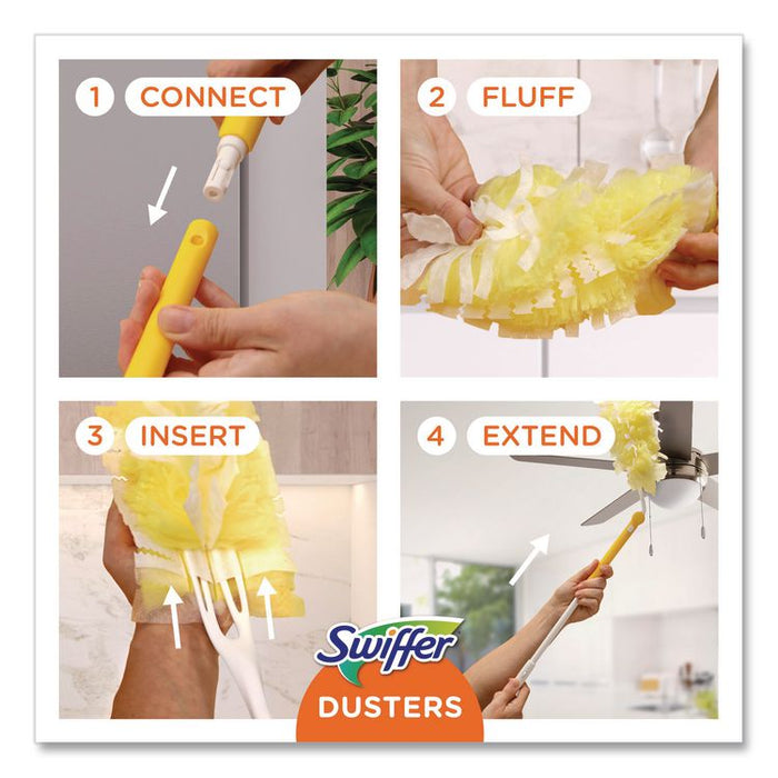 Heavy Duty Dusters Starter Kit, 6" Handle with Two Disposable Dusters