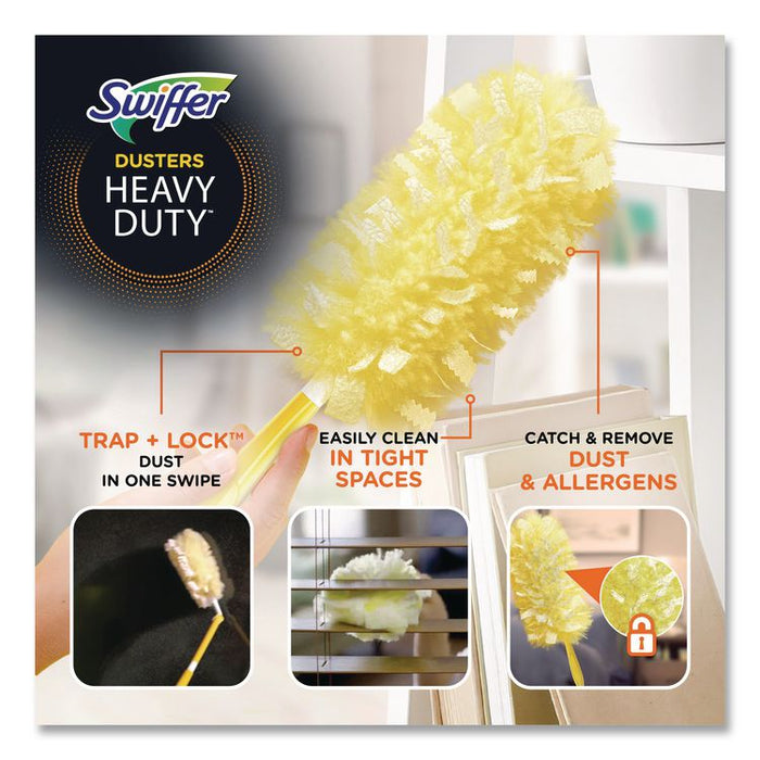 Heavy Duty Dusters Starter Kit, 6" Handle with Two Disposable Dusters
