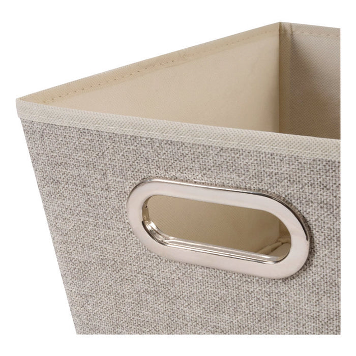 Storage Tote, Medium, 7.5" x 10.8" x 13", Tan