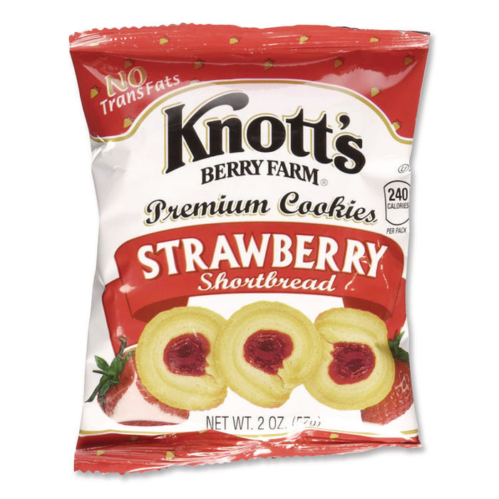 Premium Berry Jam Shortbread Cookies, Strawberry, 2 oz, 36/Carton
