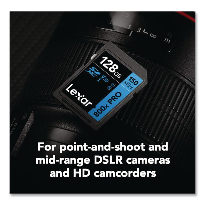 High-Performance PRO BLUE Series SDXC Memory Card, UHS-I V30 U1 Class 10, 128 GB