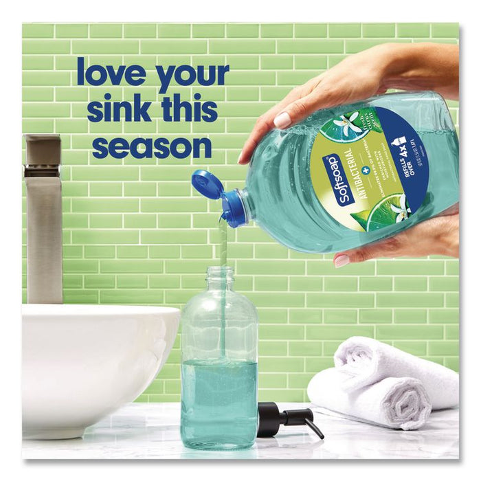 Antibacterial Liquid Hand Soap Refill, Fresh Scent, 50 oz, Green, 3/Carton