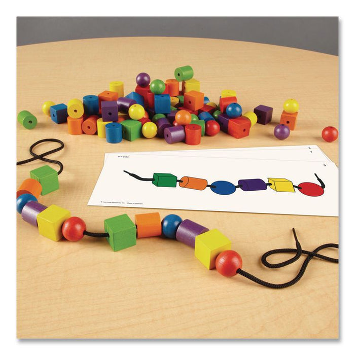 Beads and Pattern Card Set, Grades Pre-K to 2, 130 Pieces