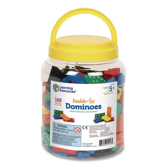 Double-Six Dominoes in Bucket, 2 to 4 Players, Grades K to 4, 168 Pieces