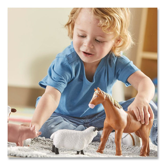 Jumbo Farm Animals, Grades Pre-K to 3, 7 Pieces