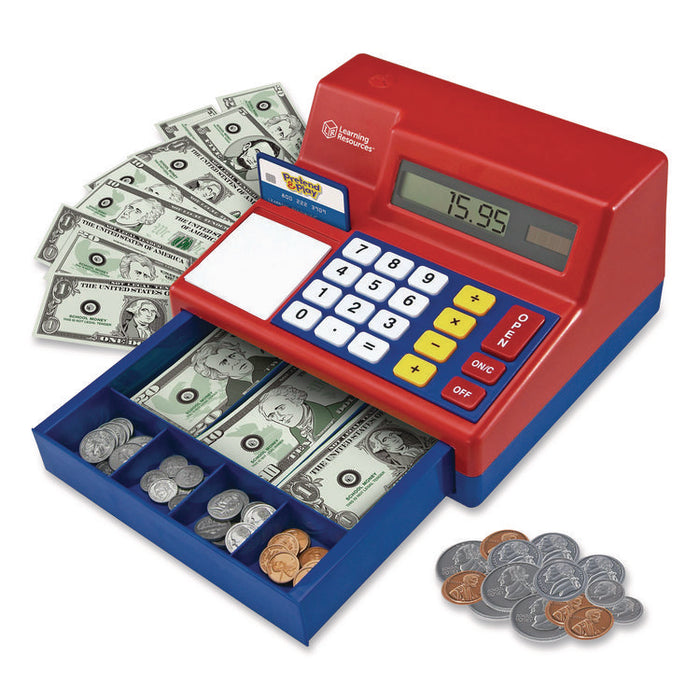 Pretend and Play Calculator Cash Register, Grades Pre-K to 2, 73 Pieces