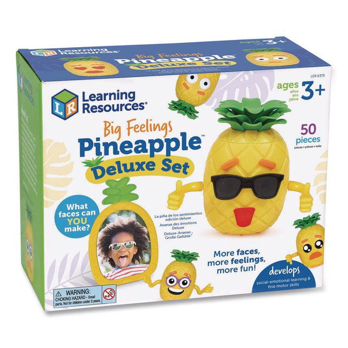 Big Feelings Pineapple Deluxe Set, Ages 3 and Up, Yellow/Green/Orange, 50 Pieces