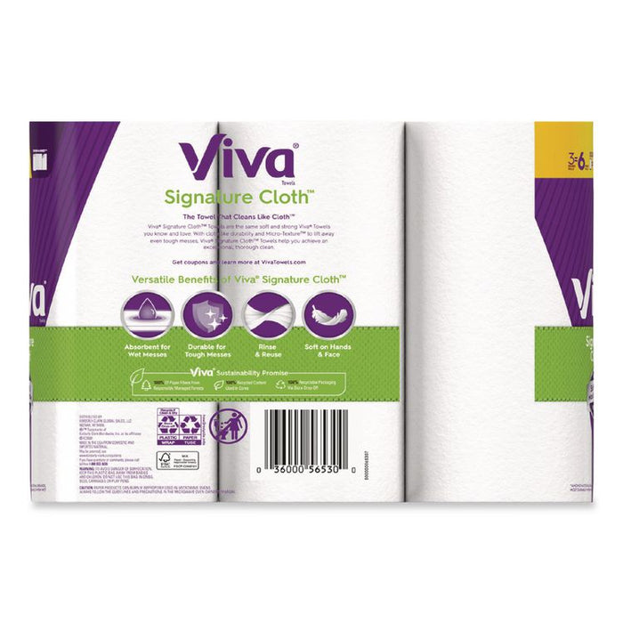 Signature Cloth Choose-A-Sheet Kitchen Roll Paper Towels,1-Ply, 5.1 x 11,White, 86 Sheets/Double Roll, 3 Rolls/PK, 8 Packs/CT