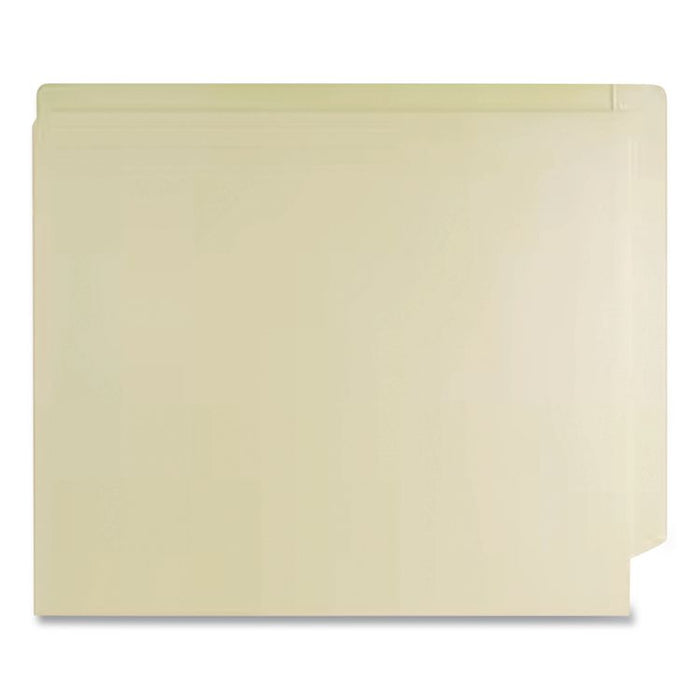 Heavy-Duty End Tab Fastener Folders, Straight Tab, Expands 0.75", 1 Fastener, Letter Size, Manila, 50/Box