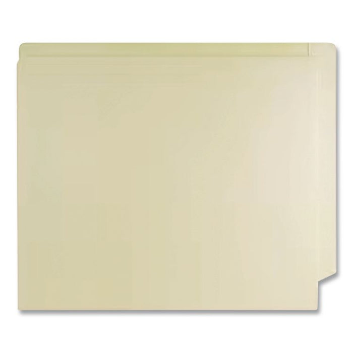 Heavy-Duty End Tab Fastener Folders, Straight Tab, Expands 0.75", 2 Fasteners, Letter Size, Manila, 250/Carton