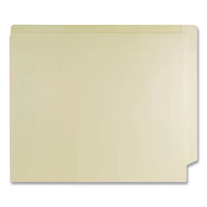 Slash Pocket End Tab Fastener Folders, Straight Tab, Expands 0.75", 1 Fastener, Letter Size, Manila, 50/Box