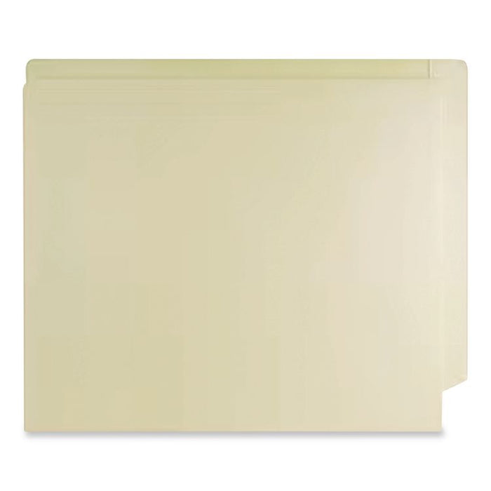 Full Pocket End Tab Fastener Folders, Straight Tab, 2 Fasteners, Letter Size, Manila, 50/Box