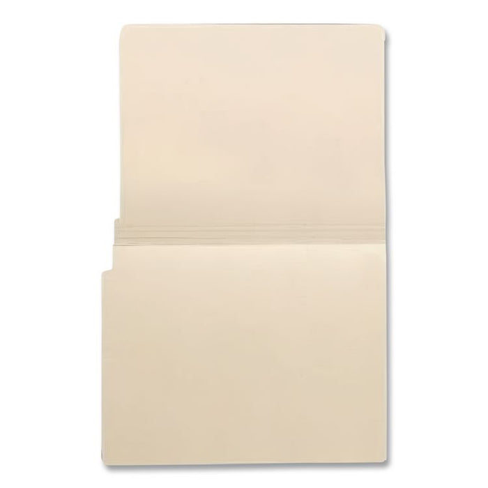 Economy End Tab File Folder, Straight Tabs, Letter Size, 0.75" Expansion, Manila, 50/Box