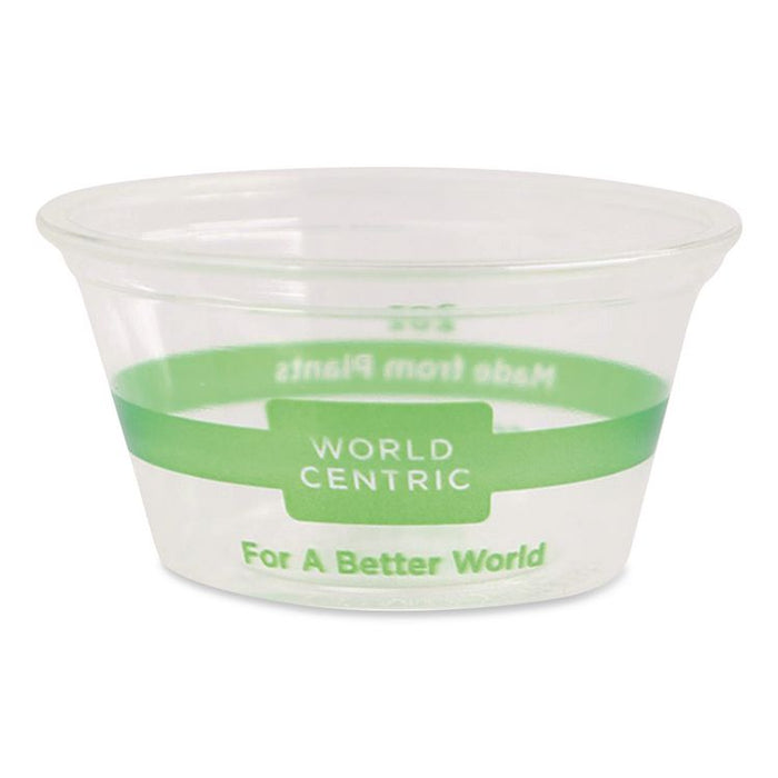 PLA Clear Portion Cups, Souffle, 2 oz, Plastic, Clear, 2,000/Carton