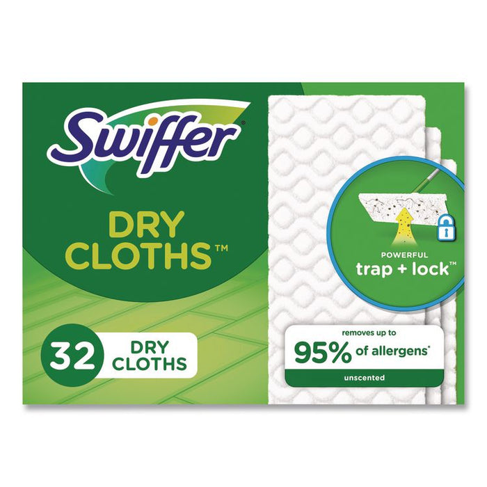 Dry Refill Cloths, 10.63 x 8, White, 32/Box, 4 Boxes/Carton