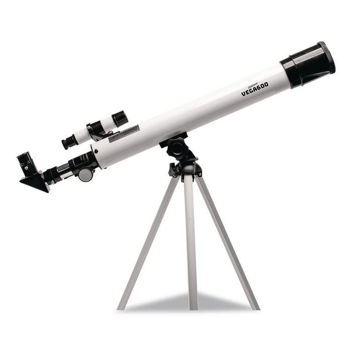 GeoSafari Vega 600 Telescope, 2 Elements, 30x to 150x Magnification, 50 mm Aperture, 600 mm Focal Length, Silver