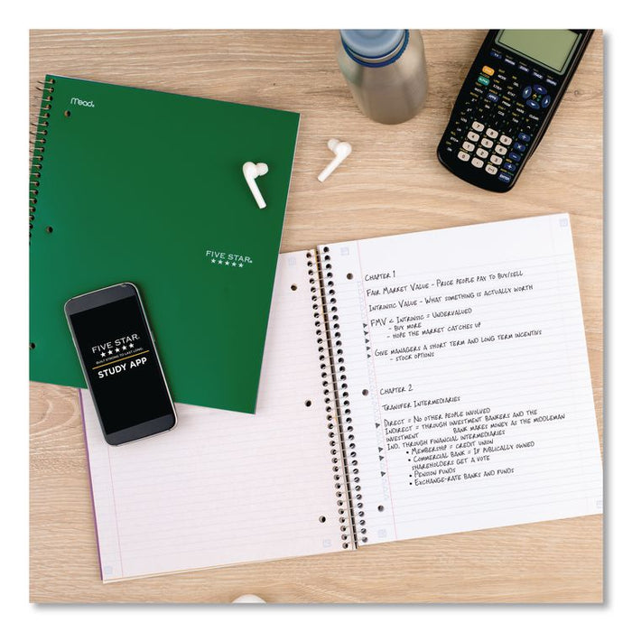 Wirebound Notebook, 3-Subject, Medium/College Rule, Randomly Assorted Cover Color, (150) 11 x 8.5 Sheets