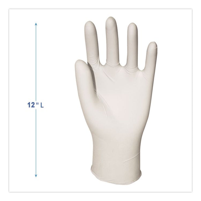 General-Purpose Latex Gloves, Powder-Free, Large, 4.4 mil Thick, 12" Long, Natural, 100/Box