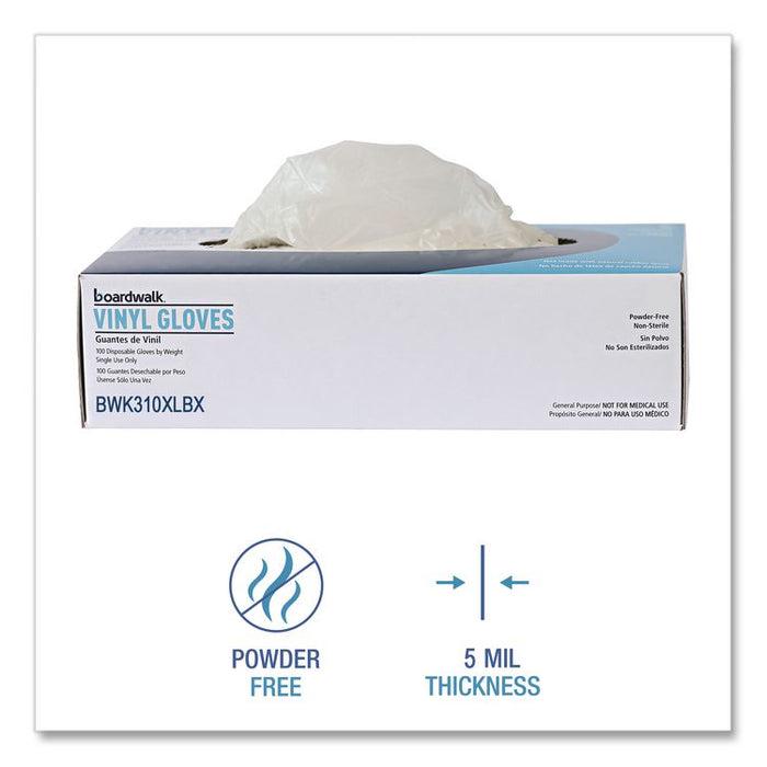 Powder-Free Synthetic Examination Vinyl Gloves, X-Large, 5 mil Thick, 9.5" Long, Cream, 100/Box, 10 Boxes/Carton
