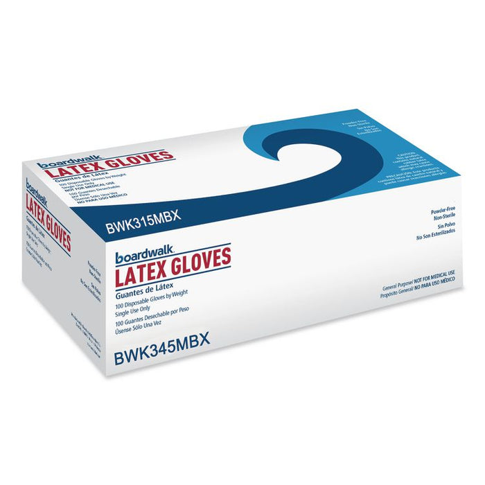 General-Purpose Latex Gloves, Powder-Free, Medium, 4.4 mil Thick, 12" Long, Natural, 100/Box