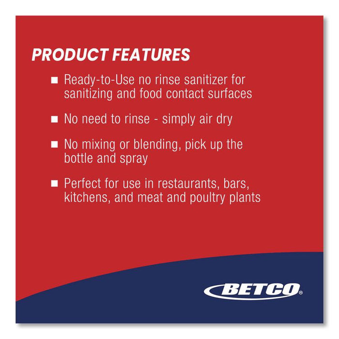 Sanibet RTU Sanitizer and Surface Cleaner, Unscented, 32 oz Bottle