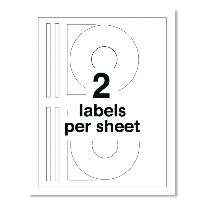 Laser CD Labels, Matte White, 50/Pack