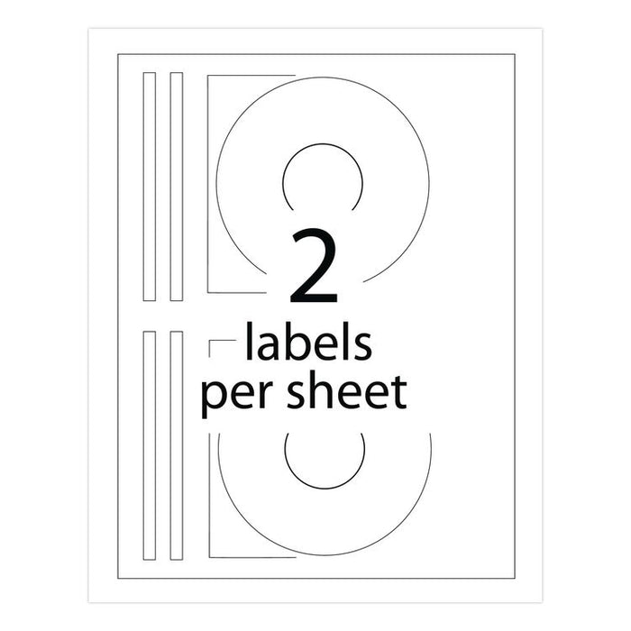 Inkjet CD Labels, Matte White, 100/Pack