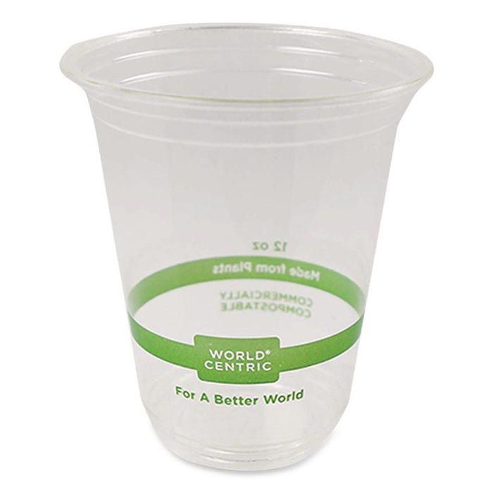 PLA Clear Cold Cups, 12 oz, Plastic, Clear, 1,000/Carton
