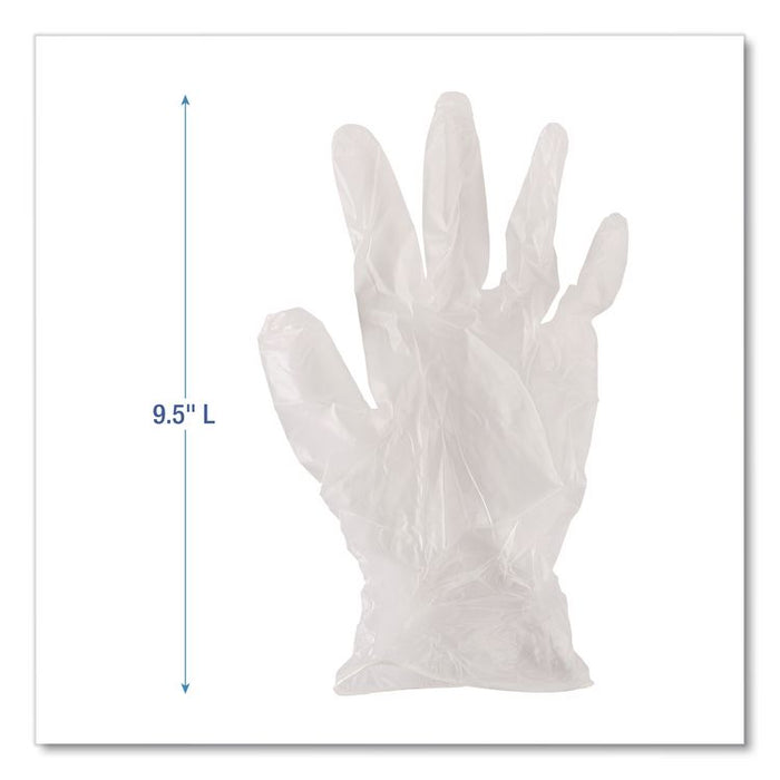 Exam Vinyl Gloves, Powder-Free, X-Large, 3.6 mil Thick, 9.5" Long, Clear, 100/Box