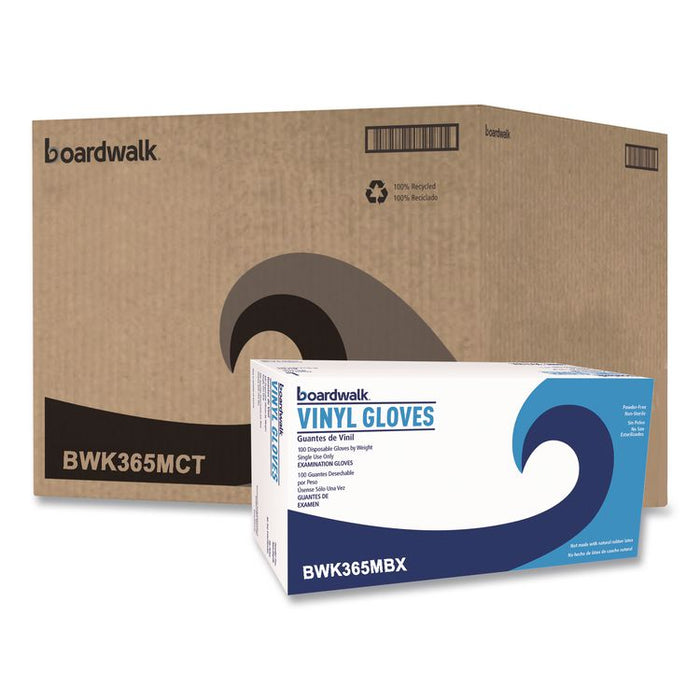 General Purpose Vinyl Gloves, Powder-Free, Medium, 2.6 mil Thick, 9.5" Long, Clear, 100/Box, 10 Boxes/Carton