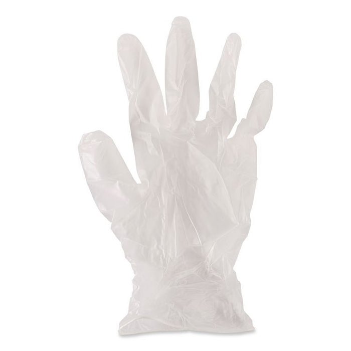 Exam Vinyl Gloves, Powder-Free, Medium, 3.6 mil Thick, 9.5" Long, Clear, 100/Box