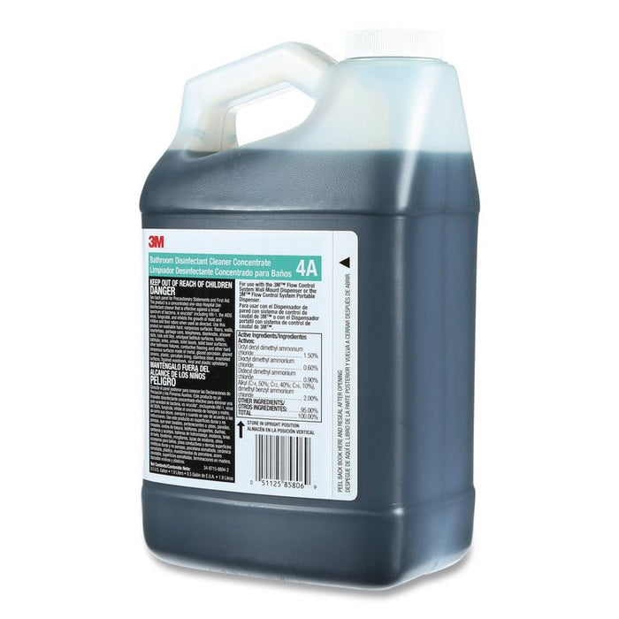 Bathroom Disinfectant Cleaner Concentrate 4A, Baby Powder Scent, 0.5 gal Bottle, 4/Carton