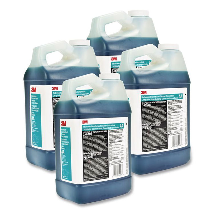 Bathroom Disinfectant Cleaner Concentrate 4A, Baby Powder Scent, 0.5 gal Bottle, 4/Carton