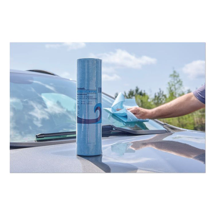 Automotive Shop Towel Rolls, 9.4 x 11, Blue, 55/Roll, 30 Rolls/Carton
