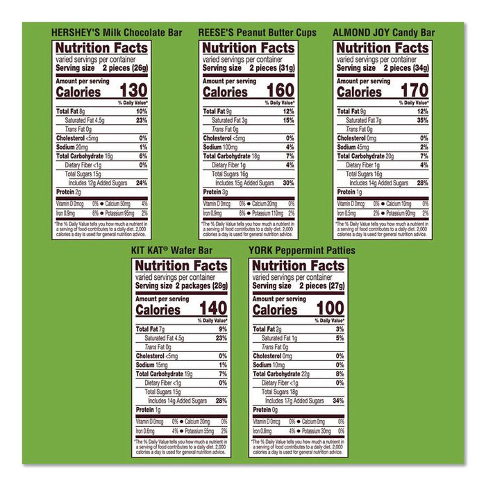 Candy Snack Size Party Pack, 30.22 oz Bag, 58 Individually Wrapped Pieces
