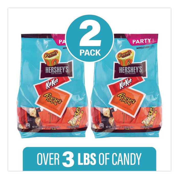 Milk Chocolate Candy Mini Assortment, 60.1 oz Bag, 2/Carton