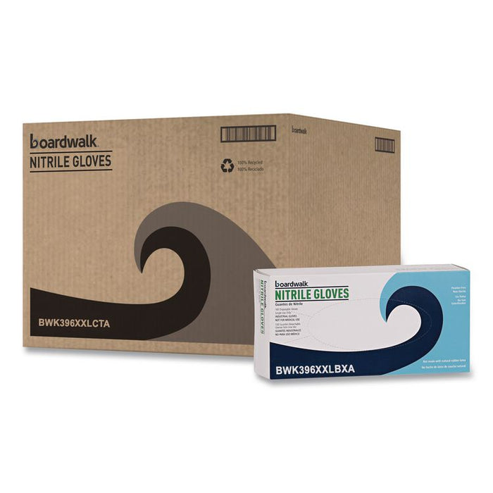 396 Series Disposable General-Purpose Nitrile Gloves, Powder-Free, XX-Large, 4.4 mil Thick, 9.5" Long, Black,100/Box,10 BX/CT