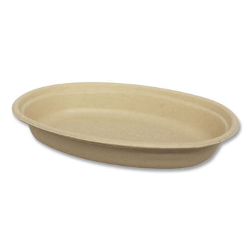 Fiber Bowls, Burrito Bowl, 32 oz, 9.7 x 5.3 x 1.6, Natural, Paper, 300/Carton