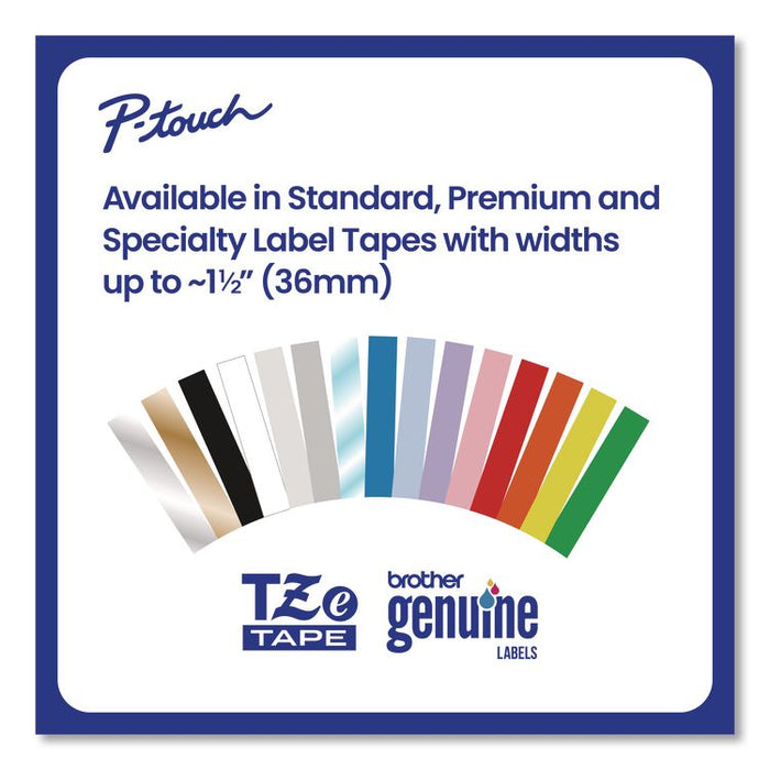 TZe Standard Adhesive Laminated Labeling Tape, 0.7" x 26.2 ft, Blue on White