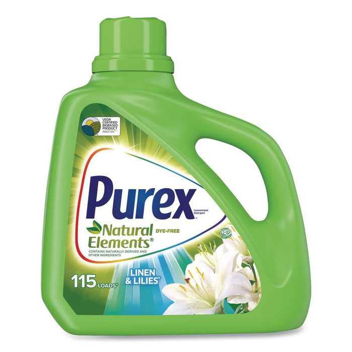 Ultra Natural Elements HE Liquid Detergent, Linen and Lilies Scent, 150 oz Bottle, 4/Carton