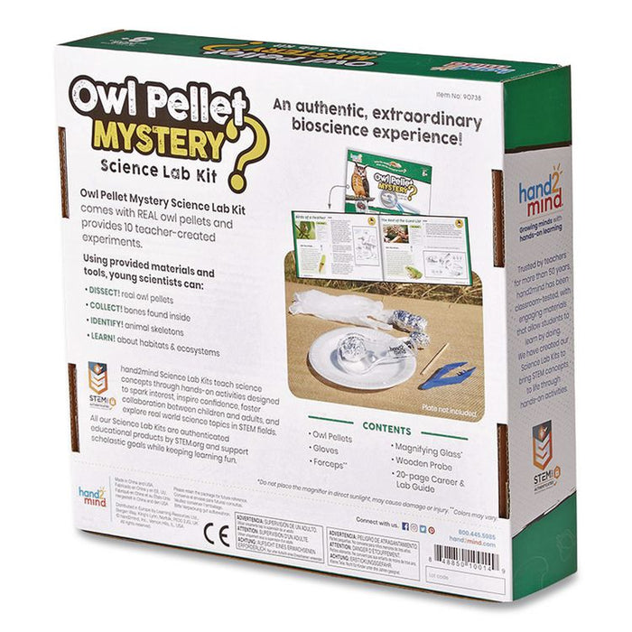 Owl Pellet Mystery Science Lab Kit, Grades 3 to 8