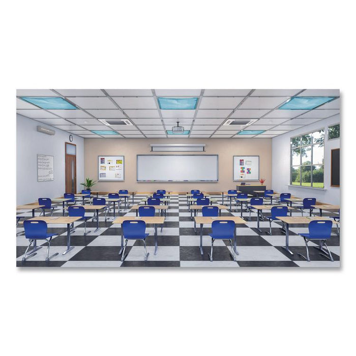 Fluorescent Light Filter Covers, Square, 2 ft x 2 ft, Tranquil Blue, 4 Covers