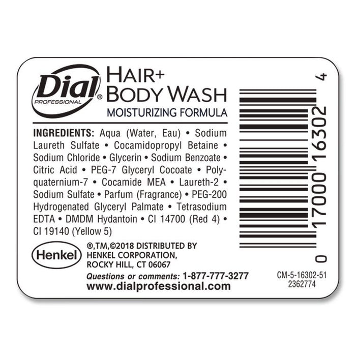 Hair + Body Wash Refill for Versa Dispenser, Neutral Scent, 15 oz, 6/Carton